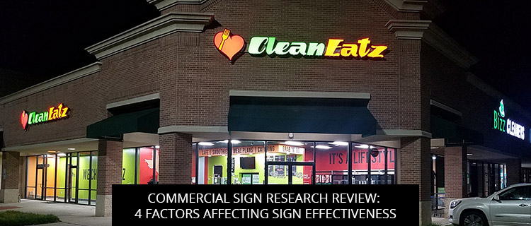 Commercial Sign Research Review: 4 Factors Affecting Sign Effectiveness